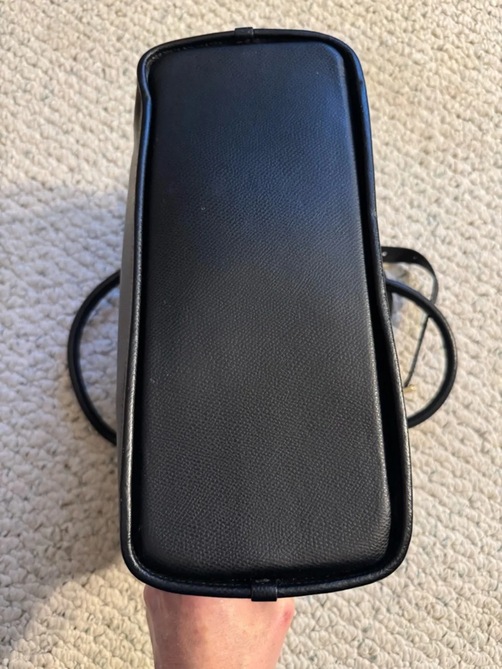 COACH CORA Black Leather Domed Satchel Bag / Shoulder Strap
